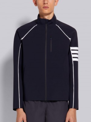 Thom Browne 4-Bar Compression Zip-Up Uomo Giacche Blu Marino | IPY38X96942