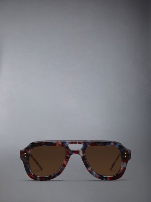 Thom Browne Acetate Aviator Uomo Occhiali da Sole Colorate | VWO88O01615