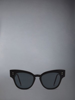 Thom Browne Acetate Cateye Uomo Occhiali da Sole Nere | WCZ27R19307