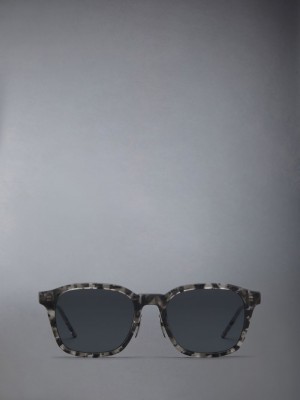 Thom Browne Acetate Rectangular Uomo Occhiali da Sole Grigie | GAC32M01233