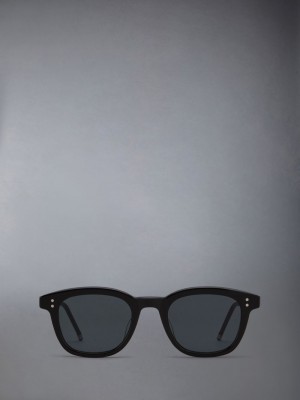 Thom Browne Acetate Rectangular Uomo Occhiali da Sole Nere | TRC08F98860