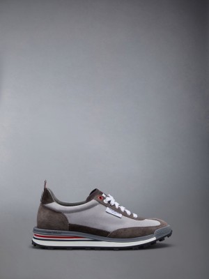 Thom Browne Calf Suede Tech Runner Donna Sneakers Grigie | HPI66M55706