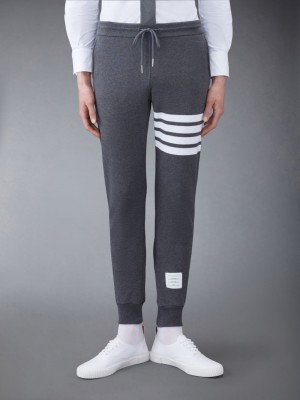 Thom Browne Classic Loopback 4-Bar Uomo Pantaloni Tuta Grigie | QVX33V01136