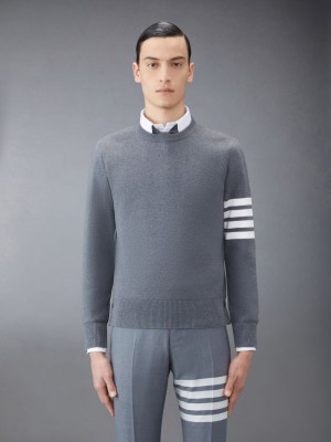 Thom Browne Cotton Crepe Uomo Pullover Grigie | LQX61P07316