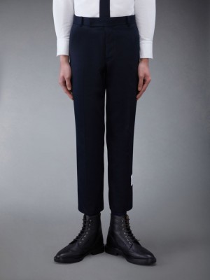 Thom Browne Cotton Twill Chino Uomo Pantaloni Blu | PYZ46X11198