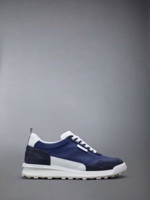 Thom Browne Eco Nylon Alumni Uomo Sneakers Blu | SSY93L60436