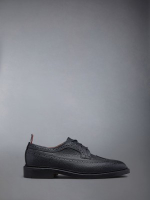 Thom Browne Leather Sole Longwing Uomo Scarpe Brogue Nere | PCB57V48794