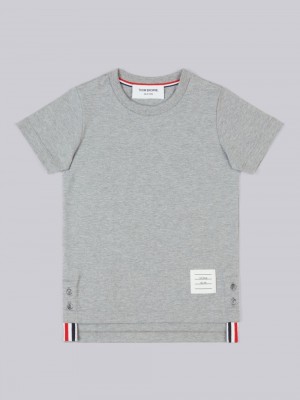 Thom Browne Medium Cotton Jersey Short Sleeve Ragazzo Magliette Grigie | LAQ70Q57338