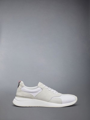 Thom Browne Nylon Sprinter Uomo Sneakers Bianche | BVW53I50844