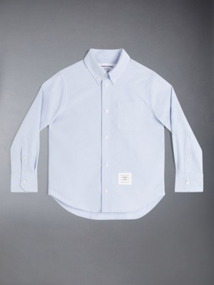 Thom Browne Oxford 4-Bar Ragazzo Camicie Blu | QMW64U87501