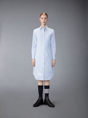 Thom Browne Oxford Classic Shirt Donna Vestito Blu | DVW91C89748