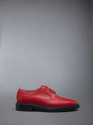 Thom Browne Pebble Grain Leather Longwing Donna Scarpe Brogue Rosse | RFE04L25003