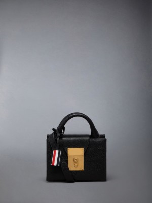 Thom Browne Pebble Grain Mini Mr. Donna Borse Tote Nere | ROM26C34242