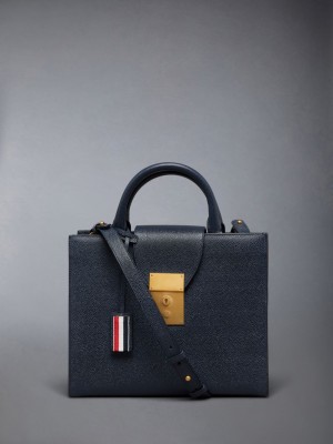 Thom Browne Pebble Grain Small Mr. Donna Borse Tote Blu | NHC42C33287