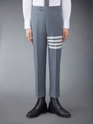 Thom Browne Plain Weave 4-Bar Uomo Pantaloni Grigie | GSJ48O30254