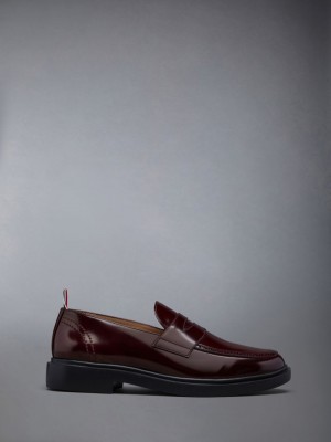 Thom Browne Polished Calf Penny Uomo Mocassini Rosse | PJP44V99129