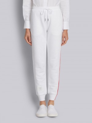 Thom Browne RWB-stripe track Donna Pantaloni Bianche | XJC85H26980