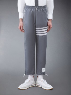 Thom Browne Ripstop Mesh 4-Bar Track Uomo Pantaloni Grigie | STJ72Z38944