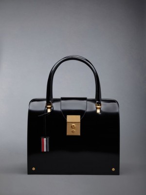 Thom Browne Smooth Calf Mrs. Donna Borse Tote Nere | SMX35I90854