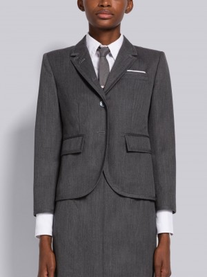 Thom Browne Stiff Wool Gabardine High Armhole Sport Donna Cappotti Grigie | EYR11S23733