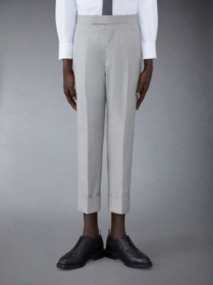 Thom Browne Twill Classic Backstrap Uomo Pantaloni Grigie | VRV45J82689