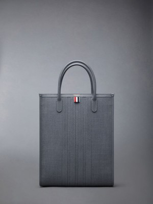 Thom Browne Wool 4-Bar Donna Borse Tote Grigie | UYO94M94281