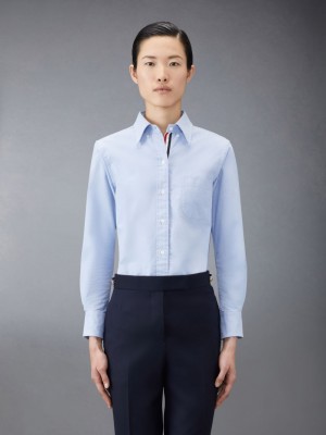 Thom Browne button-down cotton Oxford Donna Camicie Blu | EFQ30Y13818