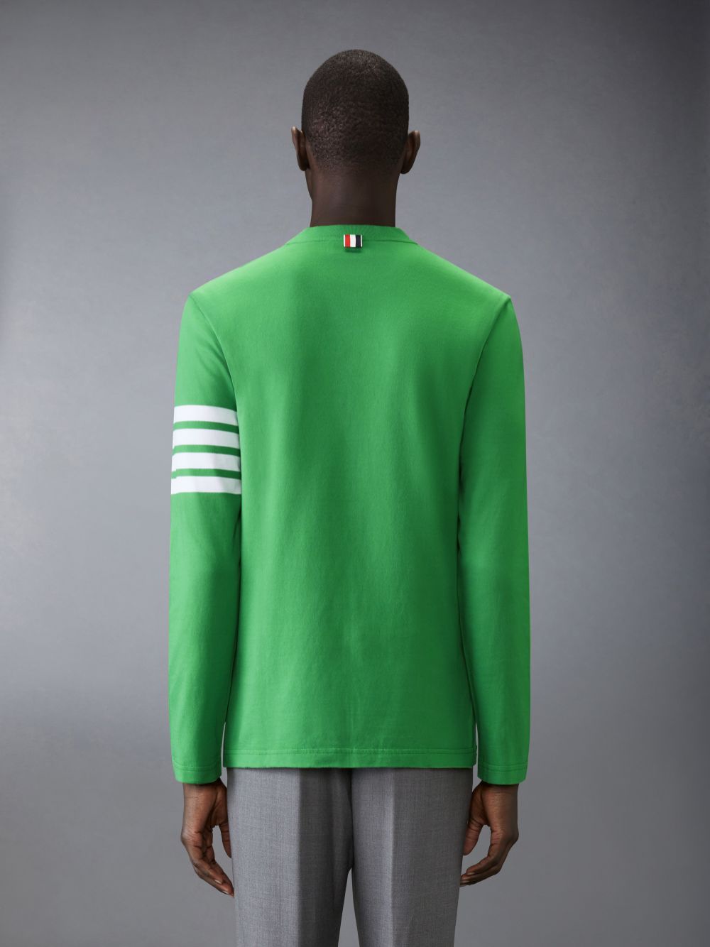 Thom Browne 4-Bar long-sleeve Uomo Magliette Verdi | JXK01X99300