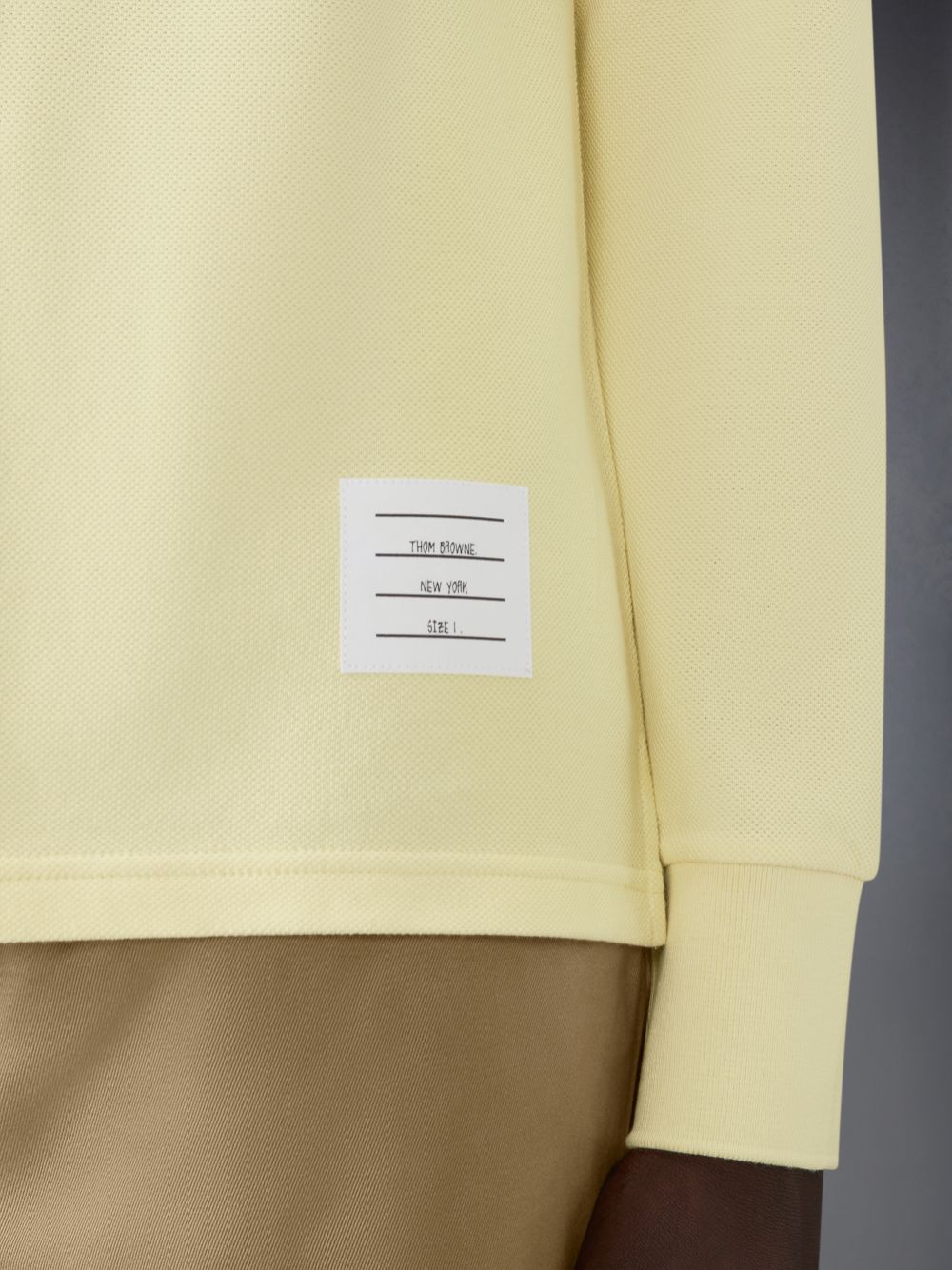 Thom Browne 4-Bar long-sleeve Uomo Polo Gialle | NPI67H88063