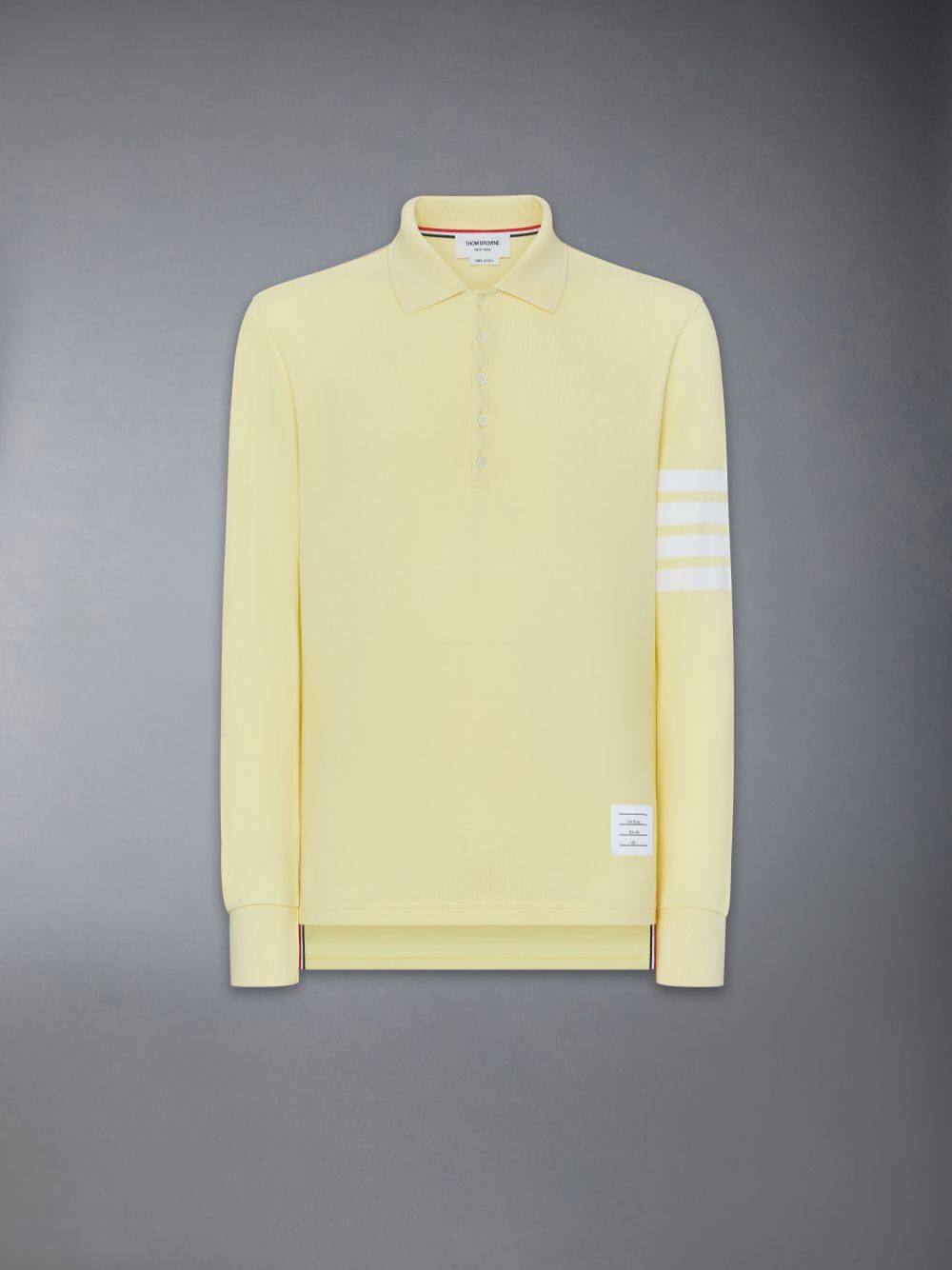 Thom Browne 4-Bar long-sleeve Uomo Polo Gialle | NPI67H88063