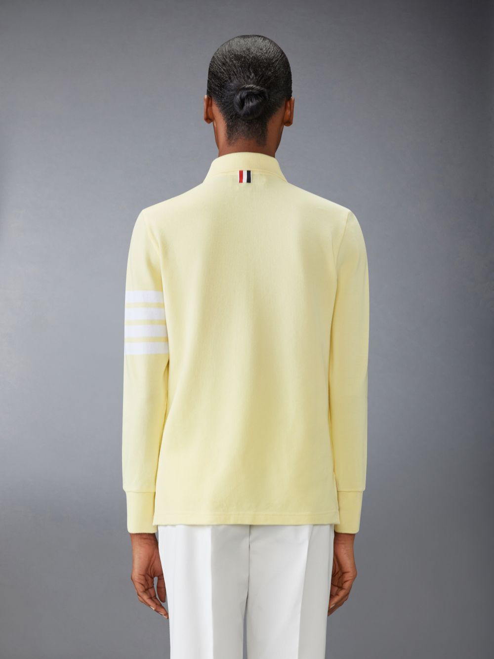 Thom Browne 4-Bar long-sleeved Donna Polo Gialle | SHR19B78092