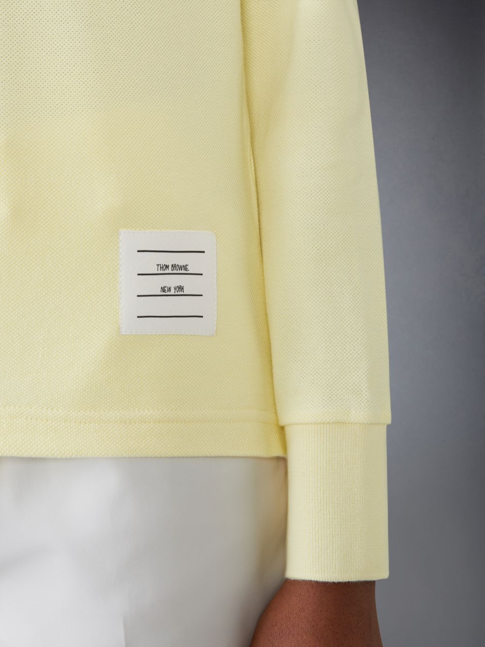 Thom Browne 4-Bar long-sleeved Donna Polo Gialle | SHR19B78092