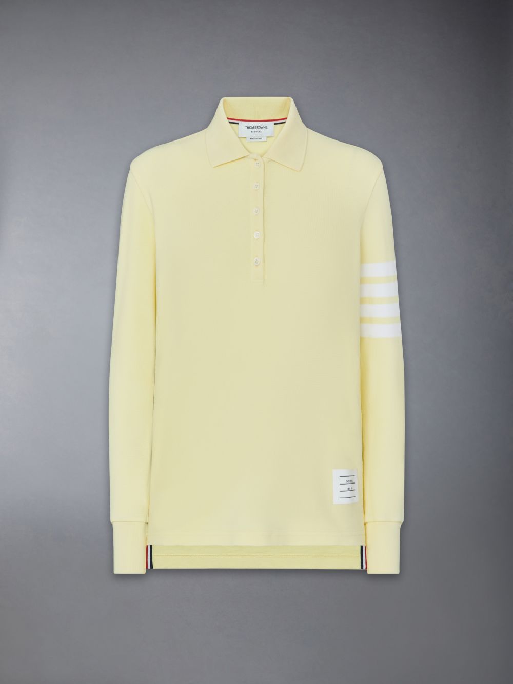 Thom Browne 4-Bar long-sleeved Donna Polo Gialle | SHR19B78092