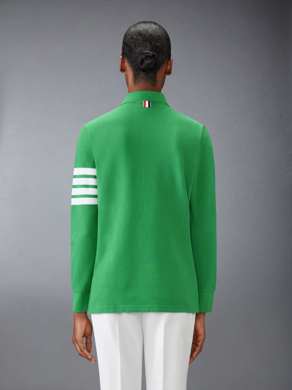 Thom Browne 4-Bar long-sleeved Donna Polo Verdi | AGX16U19522