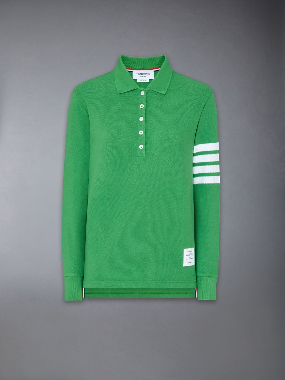 Thom Browne 4-Bar long-sleeved Donna Polo Verdi | AGX16U19522