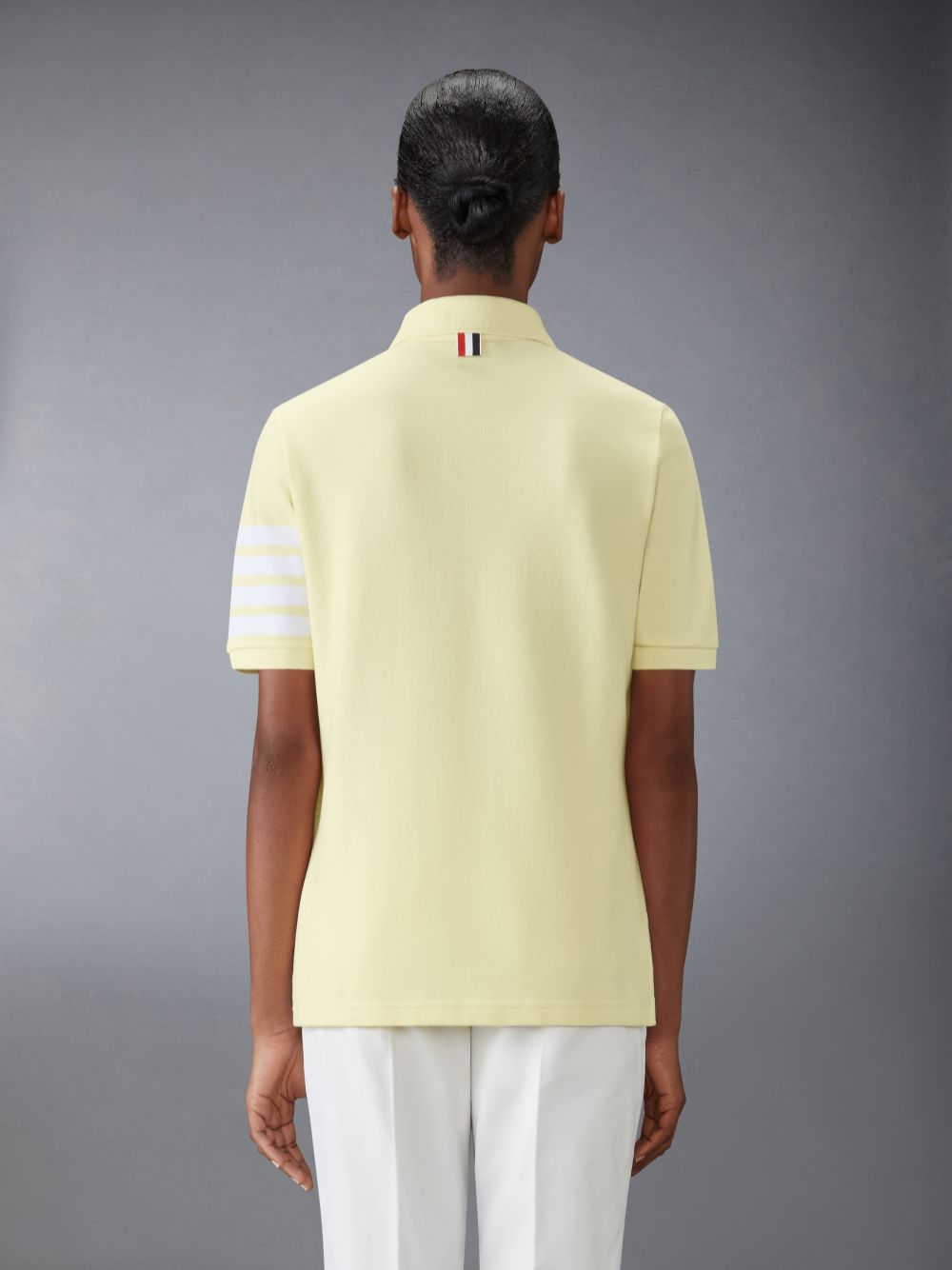 Thom Browne 4-Bar short-sleeved Donna Polo Gialle | MHE16O70861