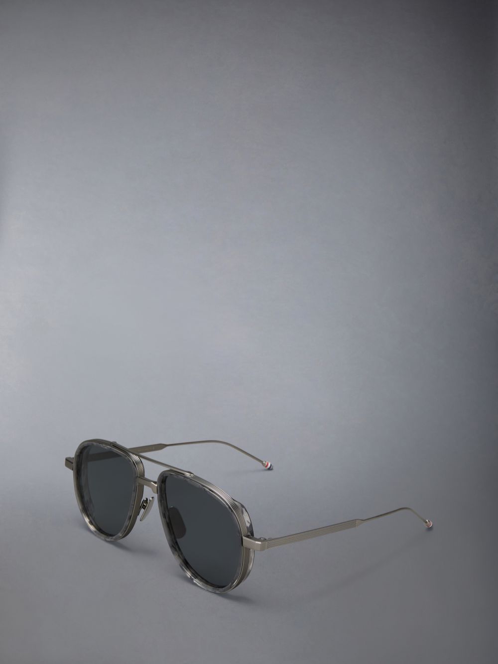 Thom Browne Acetate And Titanium Aviator Uomo Occhiali da Sole Grigie | JCD05G35828