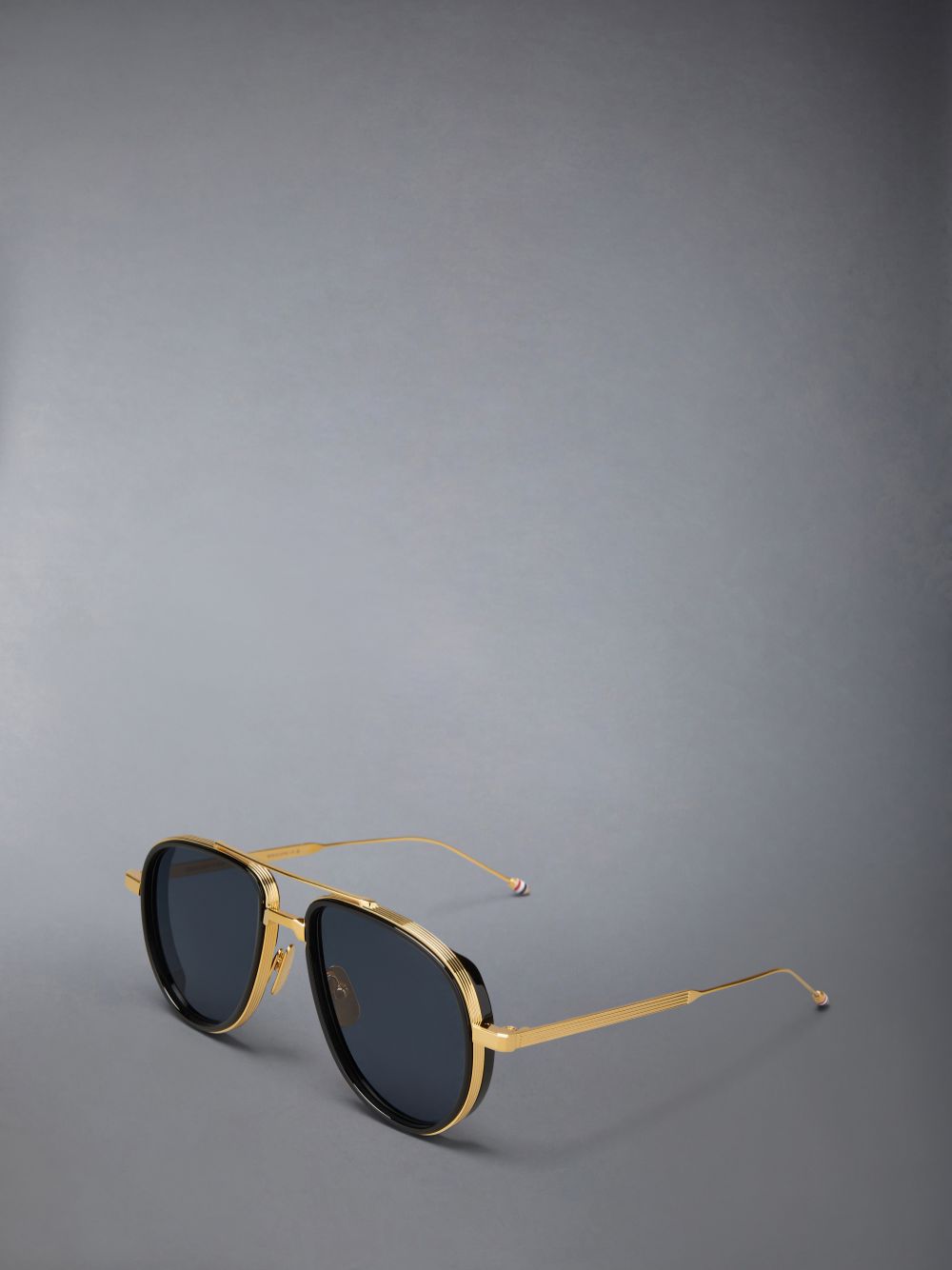 Thom Browne Acetate And Titanium Aviator Uomo Occhiali da Sole Oro | WBB89T29884