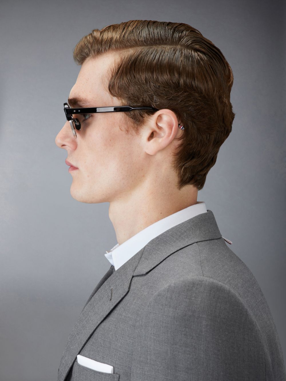 Thom Browne Acetate And Titanium Oval Uomo Occhiali da Sole Nere | WRM94Z88590