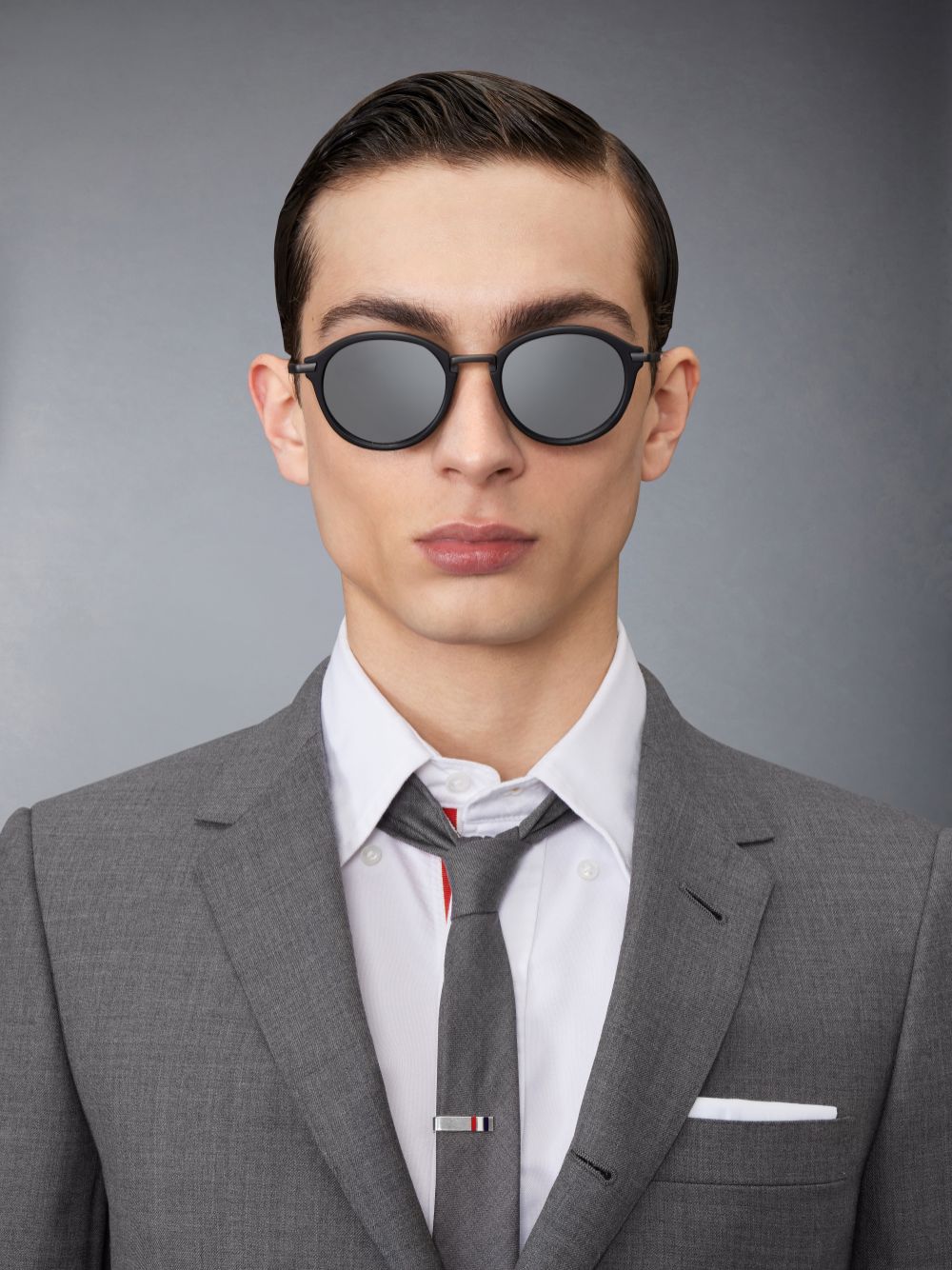 Thom Browne Acetate And Titanium Round Uomo Occhiali da Sole Nere | QOM93M21006