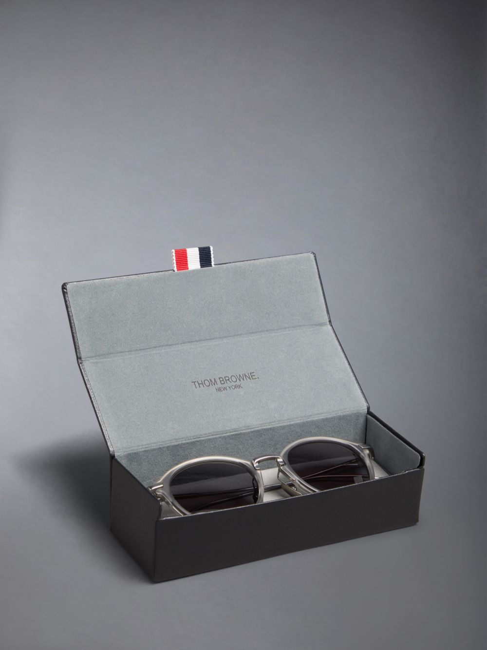 Thom Browne Acetate And Titanium Round Uomo Occhiali da Sole Grigie | RZX43J79369