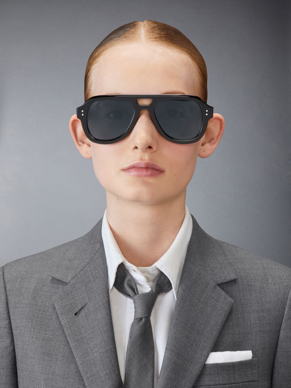 Thom Browne Acetate Aviator Uomo Occhiali da Sole Nere | GCJ99Q32273