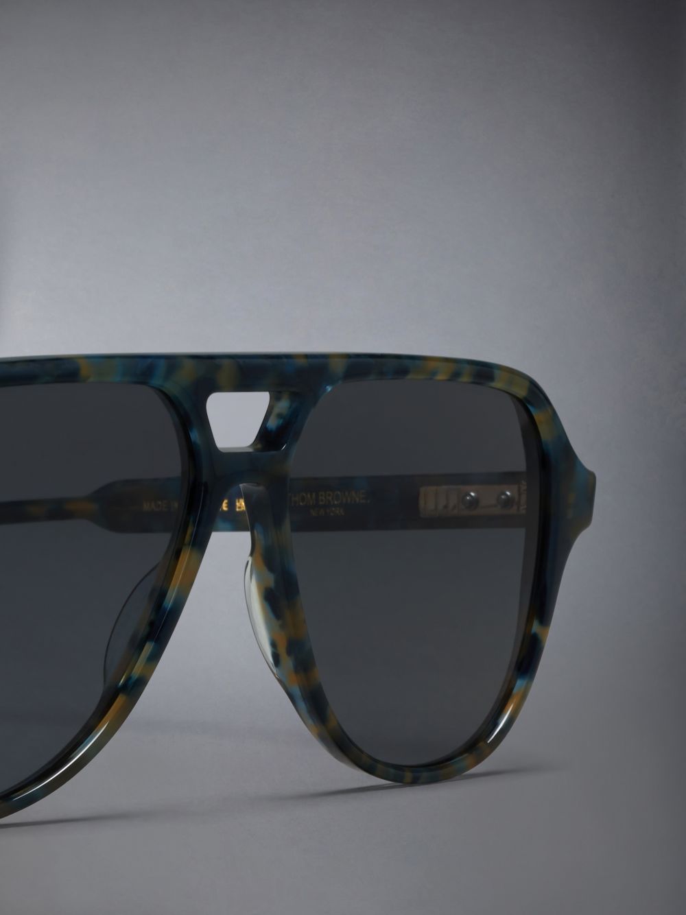 Thom Browne Acetate Aviator Uomo Occhiali da Sole Blu Marino | BJP18O69429