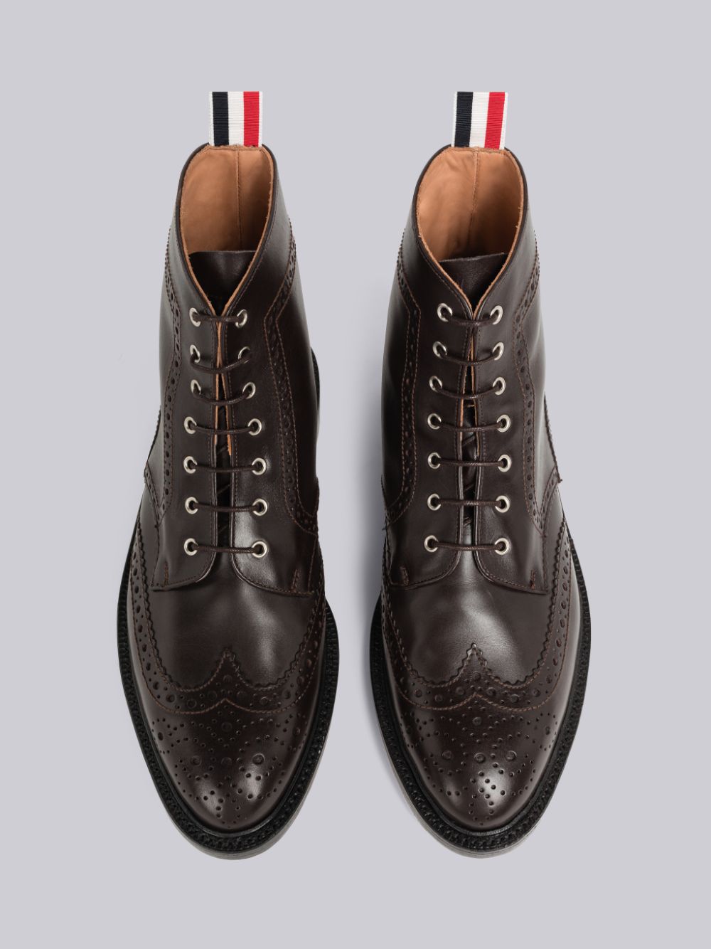 Thom Browne Box Calf Classic Wingtip Uomo Stivali Marroni | WTH19C32823