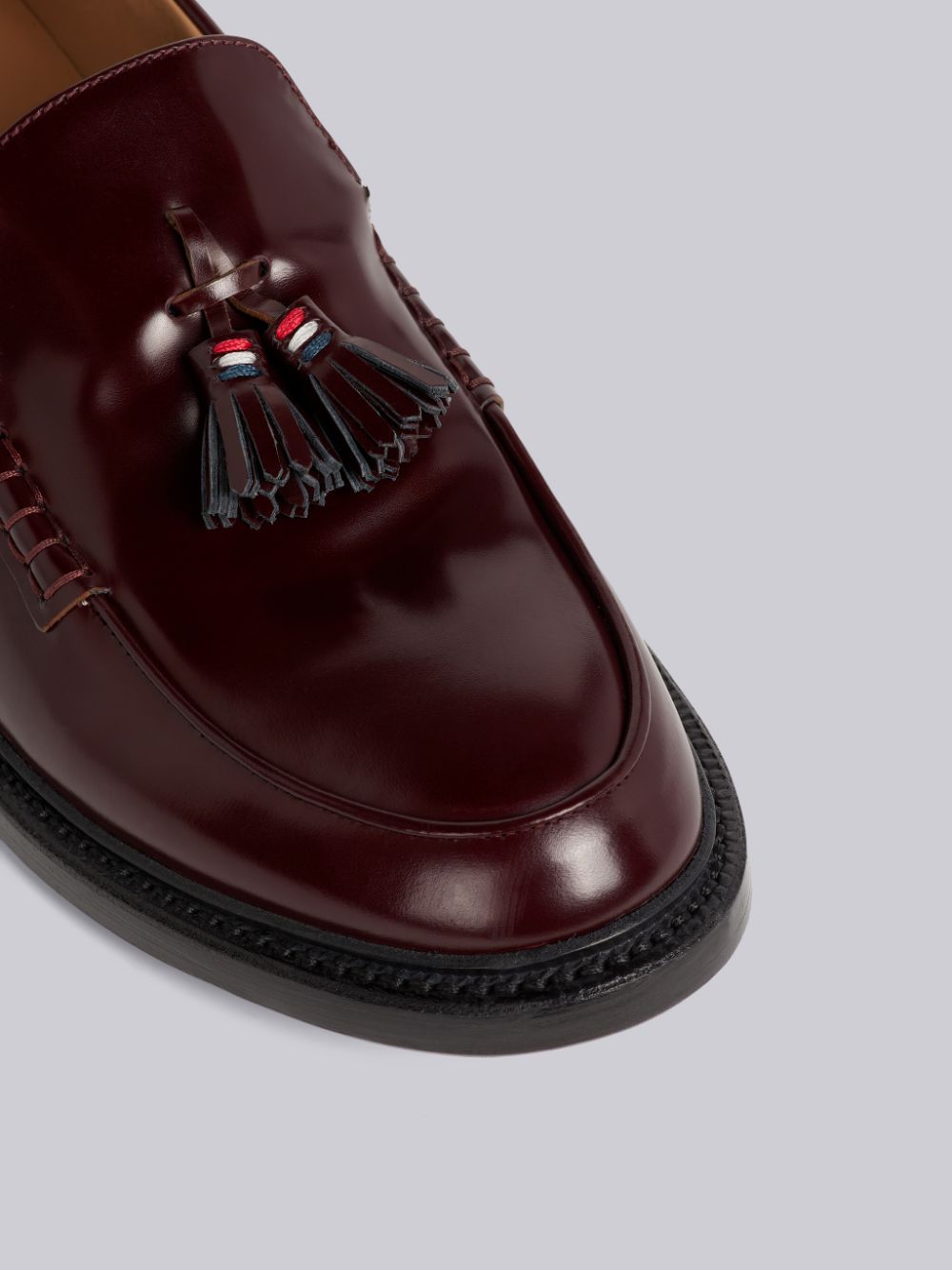 Thom Browne Burgundy Calf Leather Tassel Uomo Mocassini Rosse | SNE12L12946