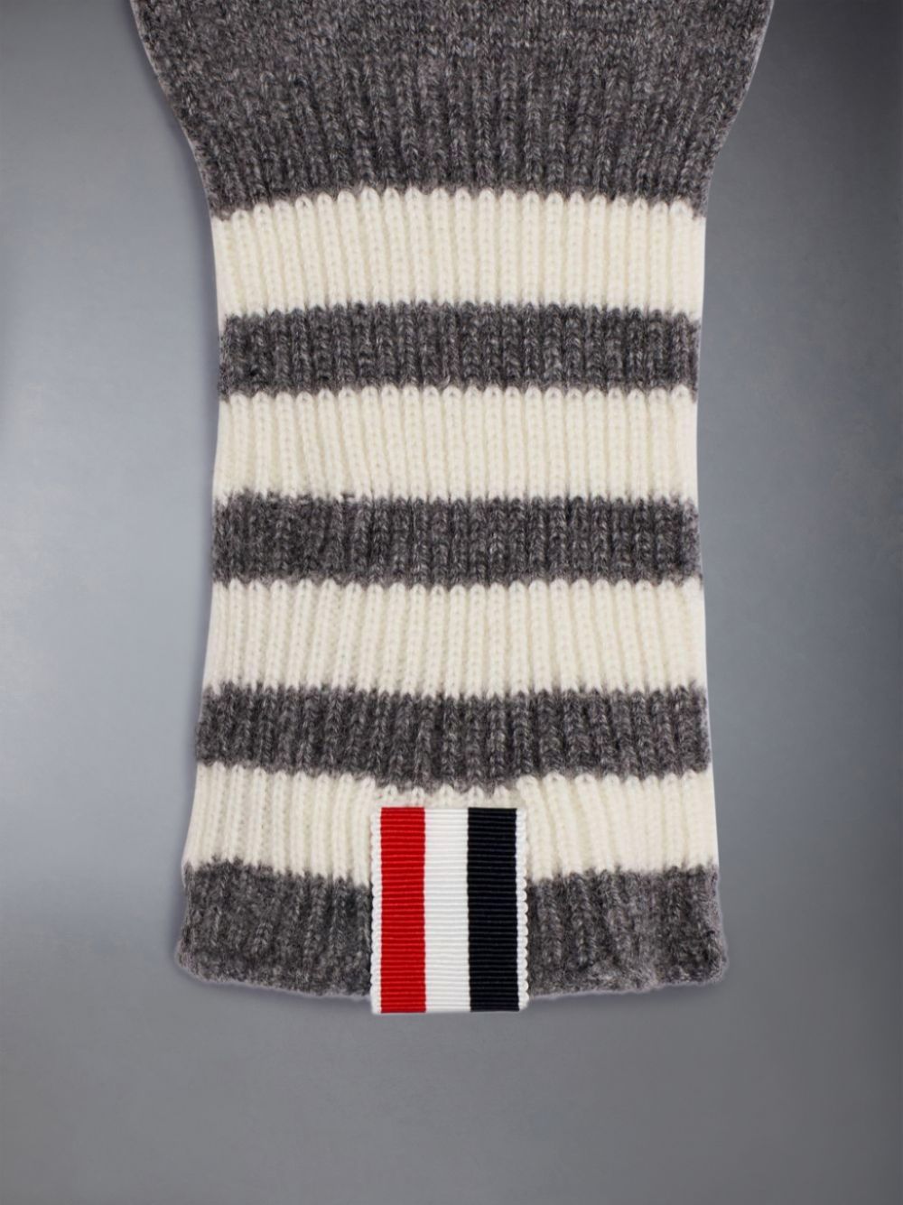 Thom Browne CASHMERE RIB 4-BAR Uomo Guanti Grigie | ZBJ95Z10382