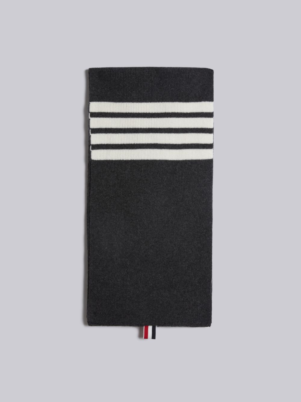 Thom Browne CASHMERE RIB 4-BAR Uomo Sciarpa Grigie | FWG42S68188