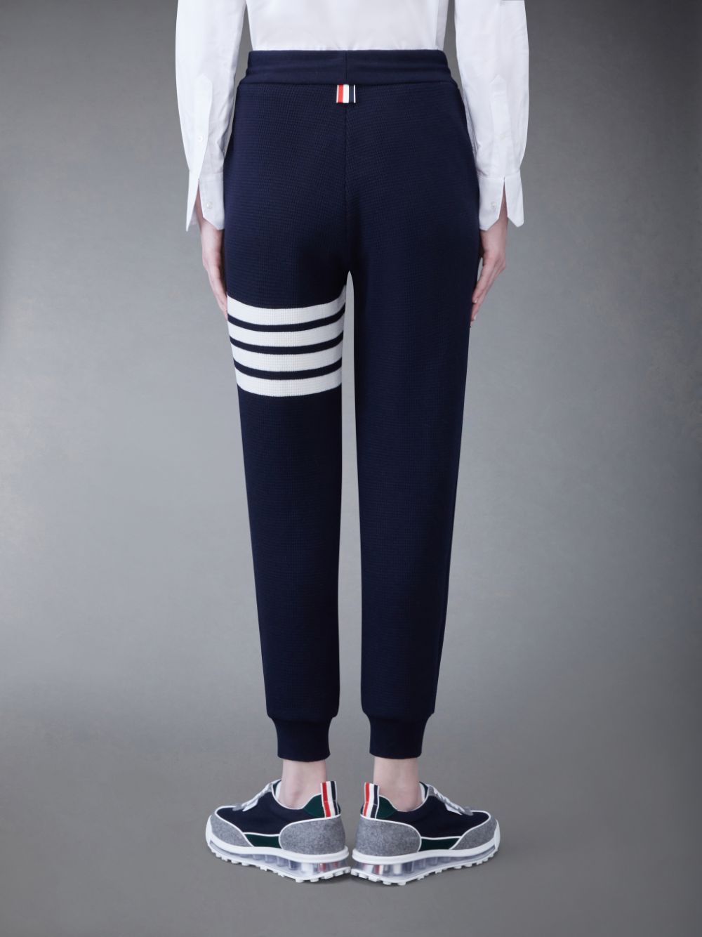 Thom Browne CASHMERE WAFFLE 2003 4-BAR Donna Pantaloni Tuta Blu | ZUY70T87871