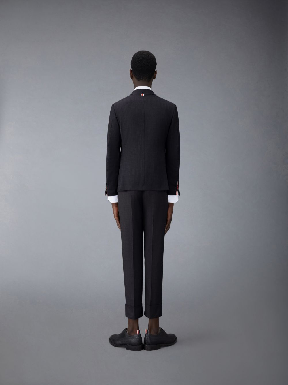 Thom Browne CHARCOAL SUPER 120'S WOOL TWILL CLASSIC AND TIE Uomo Completo Nere | CBH71J96242