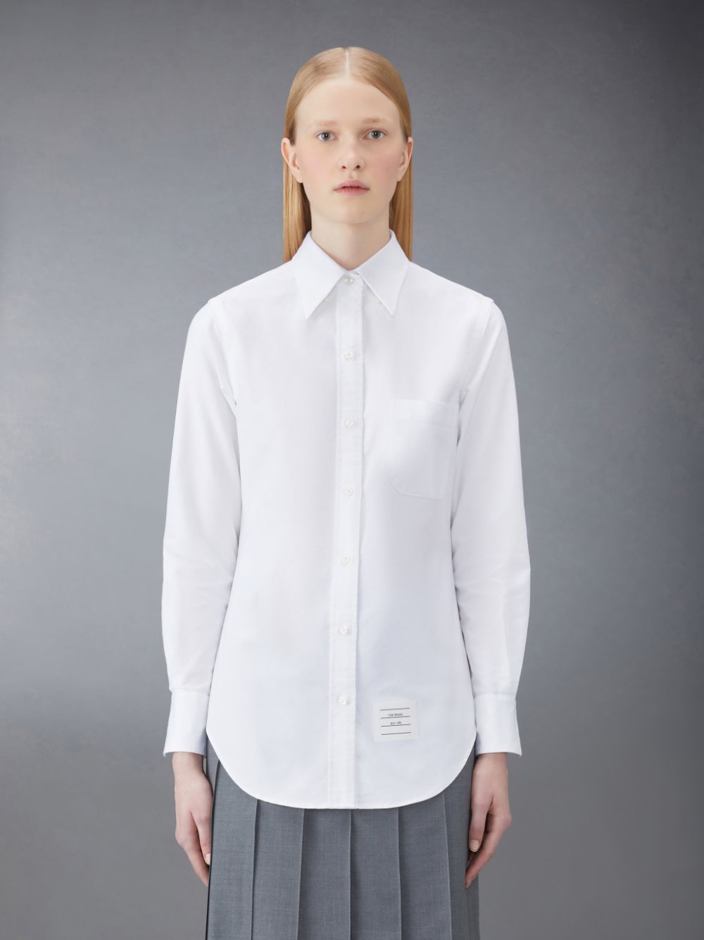 Thom Browne CLASSIC LONG SLEEVE BUTTON DOWN POINT COLLAR IN OXFORD Donna Camicie Bianche | QSM30Y27616